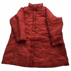 Roaman's Vintage 4X Plus Size Orange Puffer Down Winter Coat